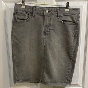 Old Navy Grey Denim Pencil Skirt Women’s Size 6 Regular Fall Coastal Casual